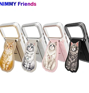 ست قاب شفاف و استند مگنتی Lucky Fashion Series نیمی Nimmy Magnetic Crystal Clear آیفون سری 17 & 18